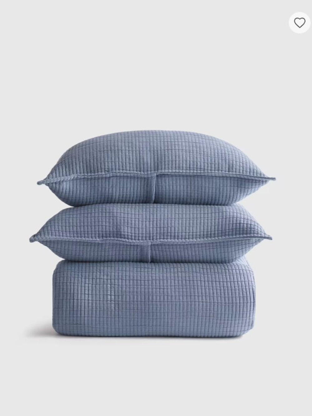 Organic Ribbed Cotton Coverlet Set, Quince King/Cal King, Mineral